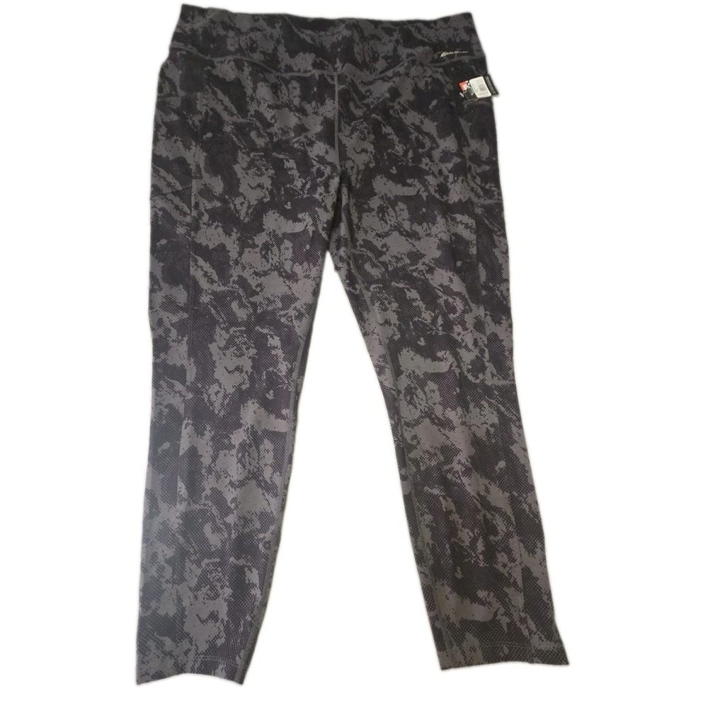 Eddie Bauer Traverse Trail High Rise Leggings 3X NWT Carbon Gray Plus Size Pants